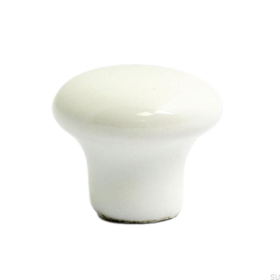 Bouton de meuble 1002 25 Porcelaine blanche
