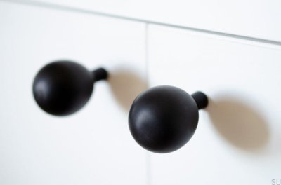 Bouton de meuble Drop 28 Aluminium noir