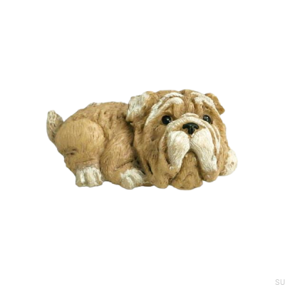 Bouton de meuble Chien couché en polyrésine