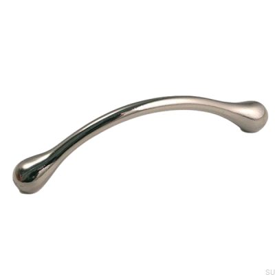 Poignée de meuble allongée 4446 128 Nickel noir poli