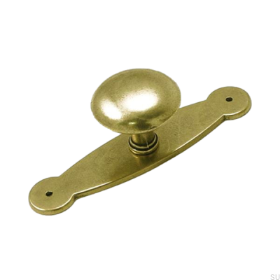 Bouton de meuble avec base 5383 Or antique