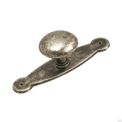 Bouton de meuble avec base 5383 Noir antique
