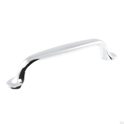 Poignée de meuble allongée 7032 128 Chrome poli