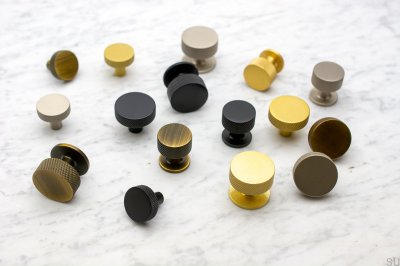 Bouton de meuble Flat 26 Métal Noir
