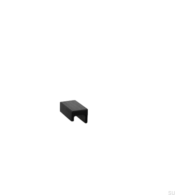 Poignée de meuble allongée Station 32 Aluminium Noir Mat Brossé