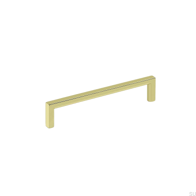 Poignée de meuble allongée Soft 128 Gold Polished