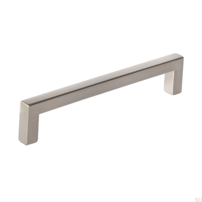 Poignée de meuble allongée 0143 128 Care Silver Laqué (aspect inox)