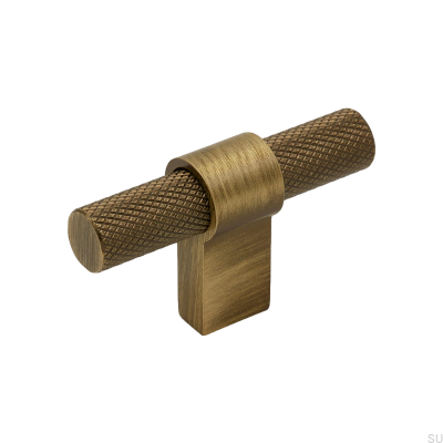 Bouton de meuble T-Bar Helix Bronze antique