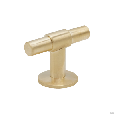 Bouton de meuble T-Bar Uniforme Laiton Brossé Non Peint