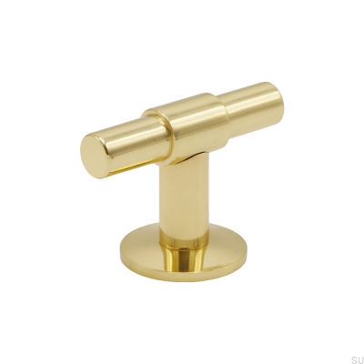 Bouton de meuble uniforme T-Bar, laiton poli