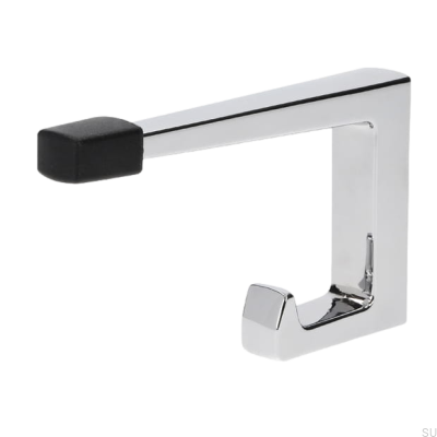 Support mural avec butée de porte 2422 32 Chrome poli