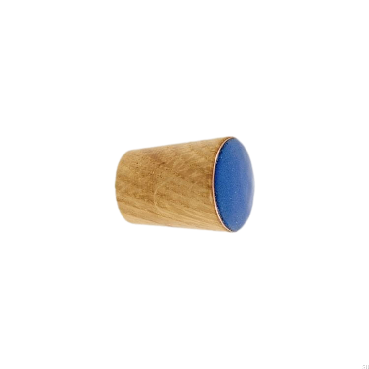 Galki do mebli SIMPLE CONE emaliowane 2 cm -   olej bezbarwny - cieply niebieski.jpg