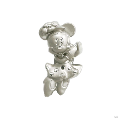 Bouton de meuble Minnie Mouse Nickel brossé
