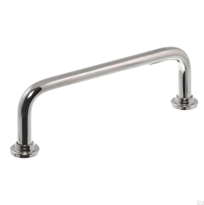 Poignée de meuble allongée 1353 160 Nickel poli