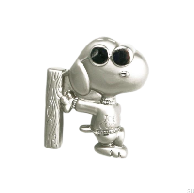 Bouton de meuble Snoopy 50x42 Nickel Brossé