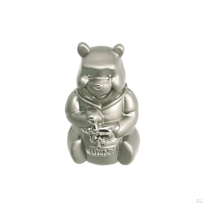 Bouton de meuble Winnie l'ourson 43x26 Nickel brossé