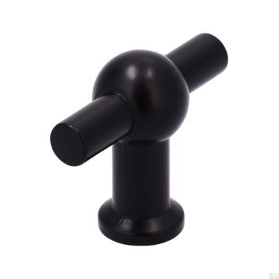 Bouton de meuble T-Bar 2011-50 Métal Noir Mat