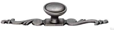 Bouton de meuble avec enseigne 1546 Argent Antique
