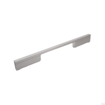 Poignée de meuble allongée 2110 128/224 Aluminium brossé