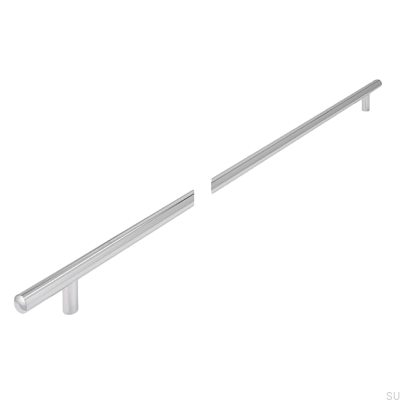 Poignée de meuble allongée 885 552 Chrome poli
