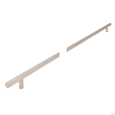 Poignée de meuble allongée 885 552 Nickel mat