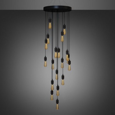 Lustre Cascade en métal lourd (sélectionnable sur demande)