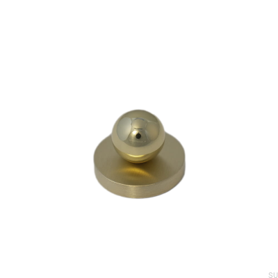 Bouton de meuble avec rondelle Mona XS Laiton poli