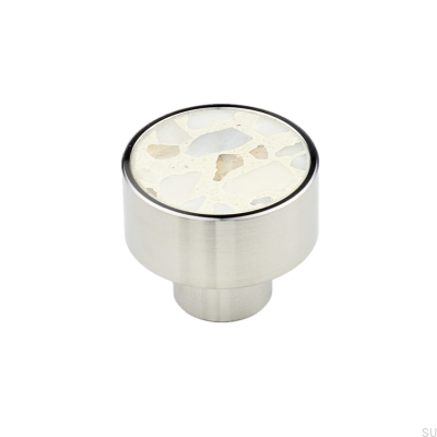 Bouton de meuble Marbelo M acier blanc Marianna