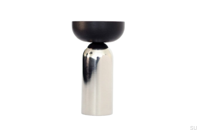 Support mural Kokeshi Mix 3052 en acier poli et aluminium noir