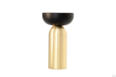 Kokeshi Mix 3052 Support mural en laiton brossé non peint avec aluminium noir