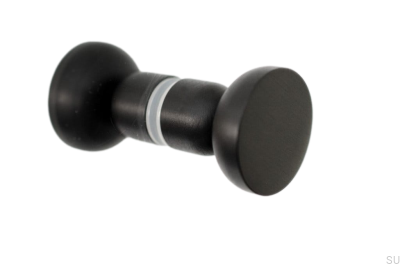 Bouton de porte Kokeshi double face en aluminium 3032 noir