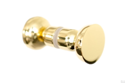 Bouton de porte double face Kokeshi 3032 en laiton poli non verni