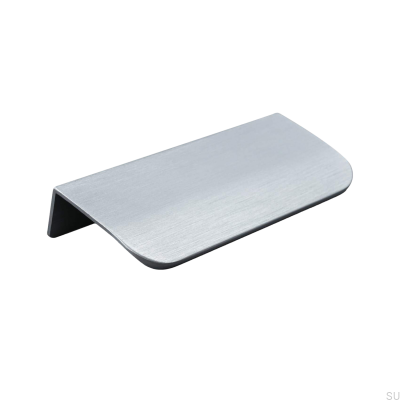 Poignée de meuble Poppi 96 edge, argent brossé