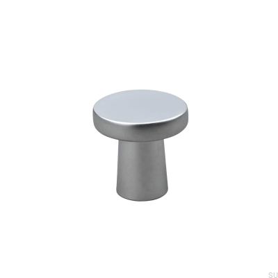 Bouton de meuble argenté Garda 25