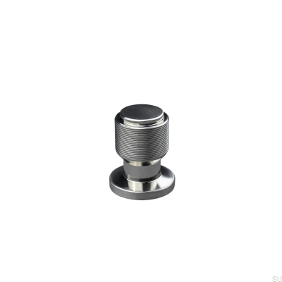 Bouton de meuble Lonato Stripe 20 Argent Brossé