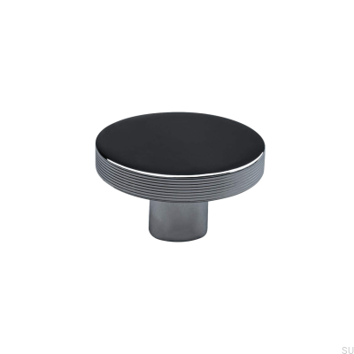 Bouton de meuble Monza Stripe 42, chrome poli