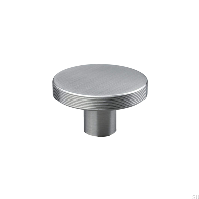 Bouton de meuble Monza Stripe 42 argent brossé