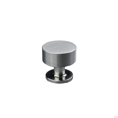 Bouton de meuble Sassari Stripe 30 argent brossé