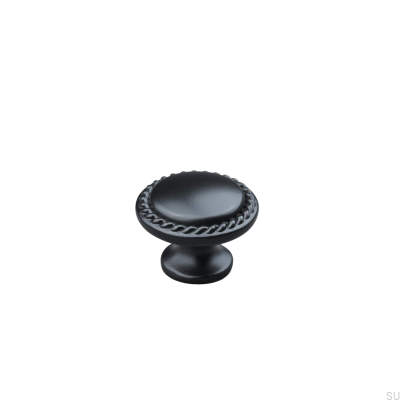 Bouton de meuble en métal Sora 30, noir mat