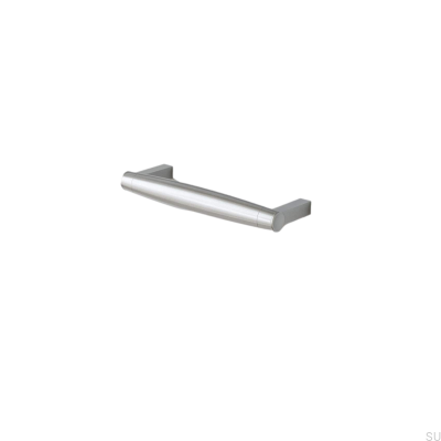 Poignée de meuble oblongue Hjo 128, argent brossé