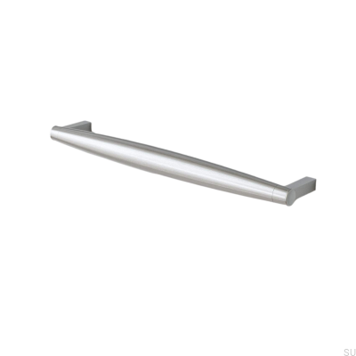 Poignée de meuble oblongue Hjo 256, argent brossé