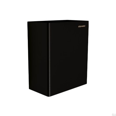 Poubelle de salle de bain murale Stay 23L, Acier Noir Mat