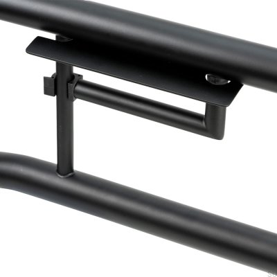 Porte-papier toilette pour barre de toilette 40134 Acier Noir Mat