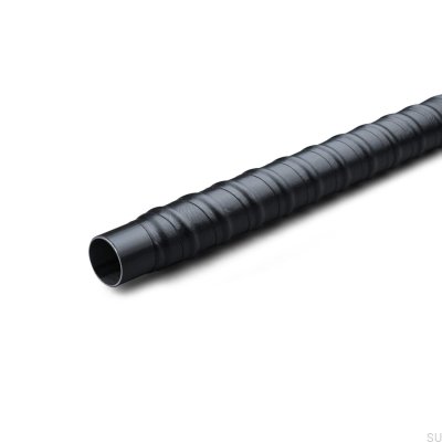 Rod Wrapped 758 Tringle de garde-robe en métal noir avec cuir noir