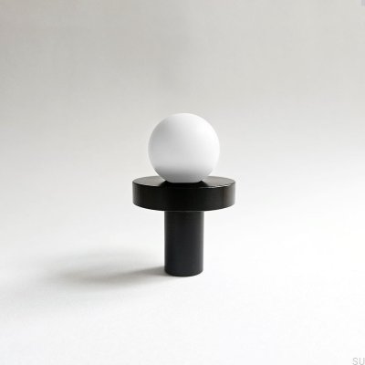 Bouton de meuble en laiton blanc Pola avec rondelle noire