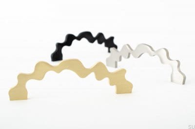 Poignée de meuble oblongue Sound 128, acier brossé