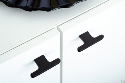 Bouton de meuble Flat Line 12 Aluminium Noir