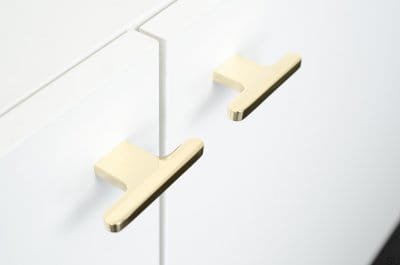 Bouton de meuble Flat Line 12, laiton poli, non verni