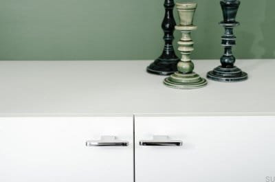 Bouton de meuble Flat Line 12, acier inoxydable poli