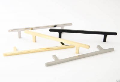 Poignée de meuble oblongue Flat Line 128, acier brossé